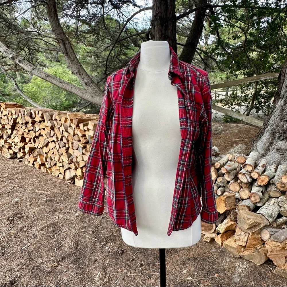 Classic LL Bean Women’s Red Flannel Shirt - XS - Picture 4 of 7